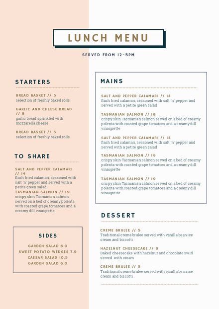 Lunch Menu Template, Menu Design Layout, Menu Design Inspiration, Cafe Menu Design, Menue Design, Menu Layout, Menu Designs, Menu Design Template, Menu Inspiration