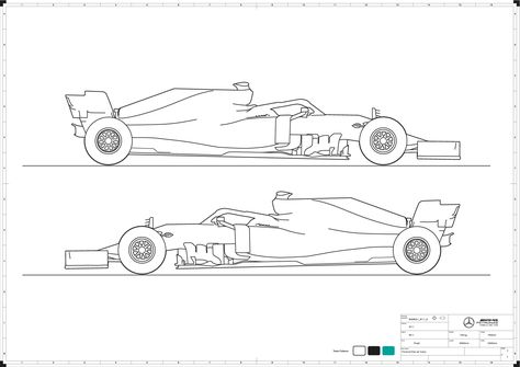 Mercedes-AMG F1 W11 EQ Performance Formula 1 Sketch, F1 Car Drawing, Mercedes F1 Drawing, F1 Tattoo, Car Livery, Mercedes F1, Drawing Template, Shadow Of The Colossus, F1 Car