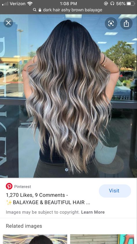 Balyage Long Hair, Ash Blonde Hair Balayage, Rambut Brunette, Ash Blonde Balayage, Blond Balayage, Ombre Hair Blonde, Gorgeous Hair Color, Brunette Balayage Hair, Long Hair Color