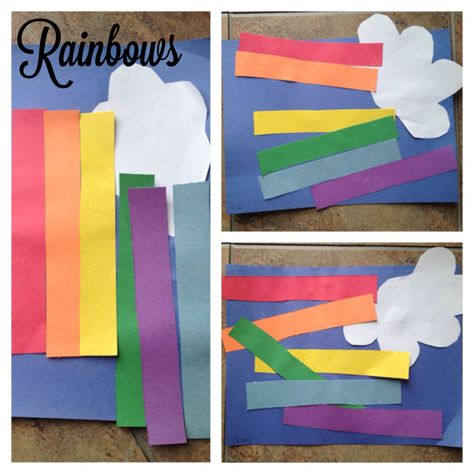 Praises of a Wife and Mommy: Toddler Rainbow Craft for St. Patricks Day Crafts Toddlers, Sant Patrick, St. Patrick's Day Diy, Saint Patricks Day Art, Rainbow Craft, Weather Crafts, March Crafts, St Patricks Crafts, St Patricks Day Crafts For Kids