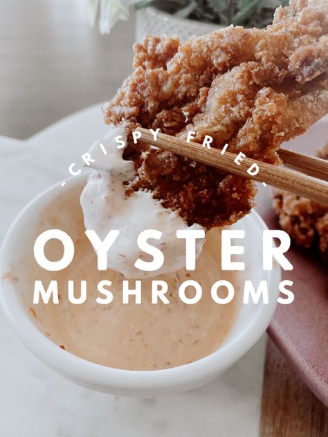 Oyster Mushroom Fried Chicken, Mushroom Fried Chicken, Crispy Mushrooms Recipe, Saucy Meals, Fried Oyster Mushrooms, Oyster Mushroom Recipe, Fried Oyster, Cherry Tomato Pasta, Fried Oysters