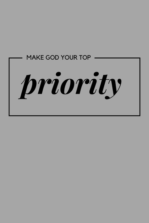 Do you MAKE TIME for God, or do you only serve God when you HAVE TIME? This is the difference between a PRIORITY and an OPTION. For too many Christians, God is a great option, but He is not a priority. Check out these seven verses (with commentary) to help you think through what it means to make God your first and central priority. Make God A Priority Quotes, Make God Your First Priority, Quotes About Serving God, Priorities Quotes, Ecclesiastes 12, Luke 12, Make Yourself A Priority, Psalm 37, Serve God