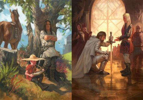 From Ser Duncan the Tall and his squire Egg, to Lord Commander of the Kingsguard Ser Duncan the Tall and KING Aegon V by Hazeem Ameen Hazem Ameen, Duncan The Tall, Dunk And Egg, Books Characters, Game Of Thrones Books, Game Of Thrones Artwork, Targaryen Art, Asoiaf Art, Gra O Tron