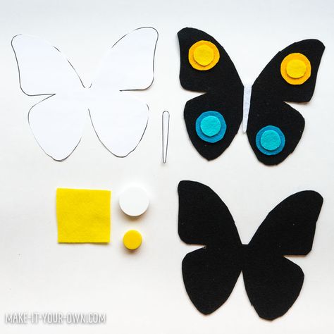 » Sew a Softie: Felt Butterfly Diy Felt Butterfly, Felt Butterfly Pattern, Jungle Journey Vbs, Felt Butterflies, Hand Sewing Crafts, Felt Butterfly, Diy Felt Christmas, Diy Felt Christmas Ornaments, Sewing Felt