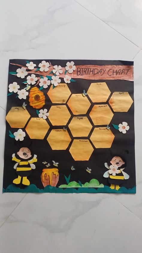 Used in schools and colleges Birthday Chart Ideas Creative, Creative Chart Ideas, Creative Birthday Charts For Classroom, Birthday Chart Classroom, Flying Animals, Birthday Chart, File Decoration Ideas, Classroom Charts, School Decoration