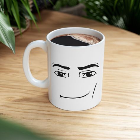 ☕ Elevate your daily coffee or tea routine with our hilarious Ceramic Funny Mug! 😄  Crafted with care and a dash of humor, this mug is designed to add a touch of laughter to your mornings and evenings. Whether its a pick-me-up for yourself or a delightful gift for someone special, this ceramic gem Manly Woman, Coffee Designs, Roblox Face, Tea Routine, Funny Mug, Coffee Design, Funny Coffee Mugs, Funny Mugs, Coffee Break