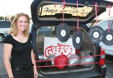 holiday crafts 16 Ways to Decorate Your Car For Trunk or Treat photo Grease Theme, Halloween Car Decorations, Church Trunk, Trunker Treat Ideas, Flavored Butter Recipes, Trunk Or Treat Ideas, Harvest Fest, Fall Festivals, Flavored Butter