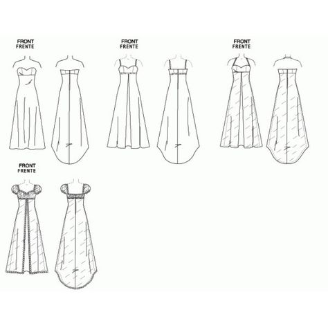 patron couture gratuit robe de soirée                                                                                                                                                                                 Plus Formal Dress Patterns, Costumes Couture, Bow Sights, Empire Wedding Dress, Sweetheart Neckline Dress, Best Bow, Flat Sketches, Mccalls Sewing Patterns, Miss Dress