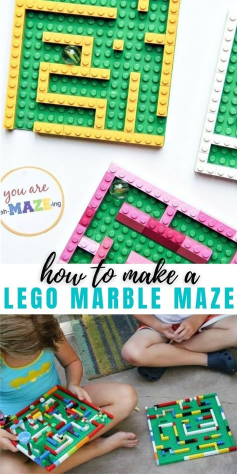 Lego Maze, Printable Lego, Lego Camp, Marble Maze, Lego Challenge, Lego Club, Lego Diy, Lego Activities, Awesome Lego