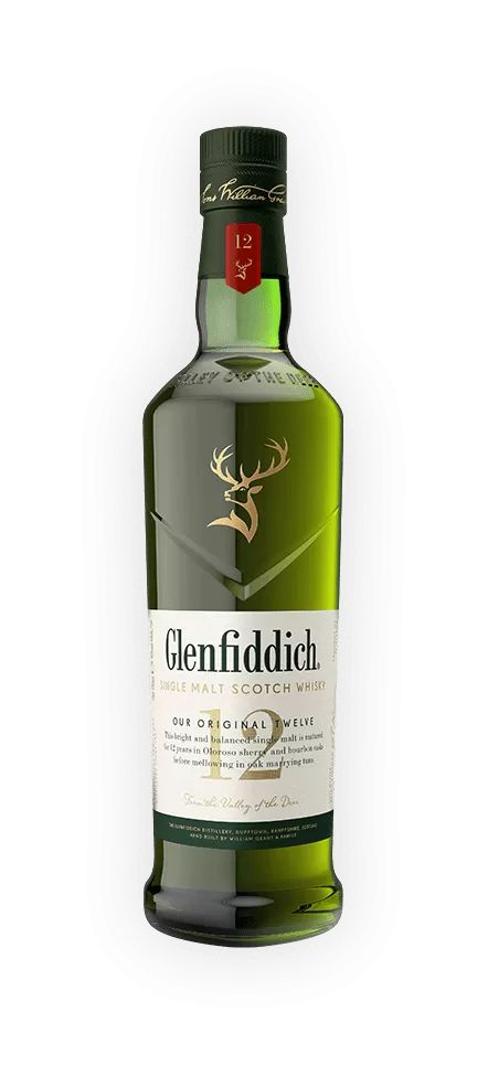 Glenfiddich 12 Year Old Single Malt Scotch Whisky Glenfiddich Whisky, Liquor Packaging, Whisky Collection, Ray Ban Aviator, Single Malt Whisky, Wine Art, Malt Whisky, Bourbon Whiskey, Single Malt