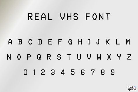 Free download of Real Vhs Font. Released in 2020 by Sash and licensed for personal-use only. Click now to create a custom image with your own words that you can download. Vhs Typography, Vhs Font, Canva Wedding Fonts, Typography Fonts Handwriting, Best Fonts For Websites, Business Logo Fonts, Film Font, Cool Fonts Alphabet, 80s Font