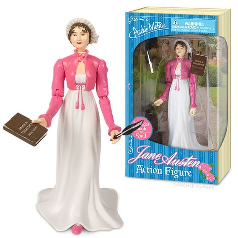 Jane Austen Action Figure Jane Austen Gifts, Jane Austin, Elizabeth Bennet, Human Behavior, Pride And Prejudice, Jane Austen, Vinyl Figures, Book Lovers Gifts, Mermaid Formal Dress