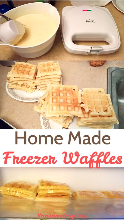 Freezer Waffles, Freezer Breakfast Meals, Making Waffles, Cornbread Waffles, Freezer Food, How To Make Waffles, Freezer Meal Planning, Make Ahead Freezer Meals, Easy Freezer Meals