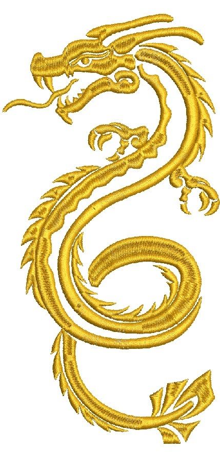 Oriental Dragon - 2 Sizes - Products - SWAK Embroidery Gold Work Embroidery, Japanese Drawings, Dragon 2, Embroidery Gifts, Dragon Pattern, Digimon Adventure, Year Of The Dragon, Gold Work, Dragon Design