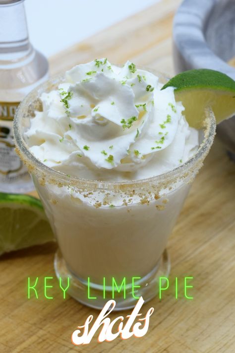 Key Lime Pudding Shots, Key Lime Shots, Key Lime Shots Recipe, Key Lime Pie Shots Recipe, Key Lime Jello Shots, Key Lime Pie Shots, Key Lime Pie Cocktail, Key Lime Pie Shake, Lime Shots