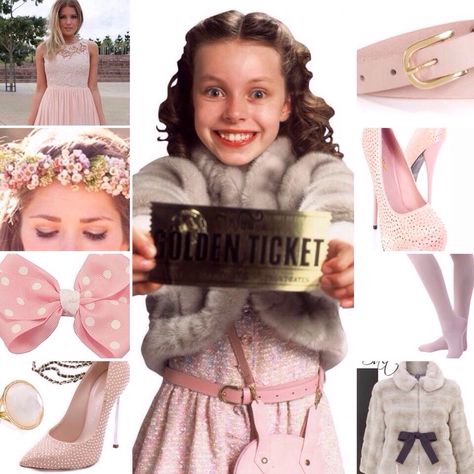 Veruca Salt Veruca Salt Willy Wonka, Veruca Salt Costume, Salt Costume, Roald Dahl Costumes, Willy Wonka Halloween, Casual Halloween Costumes, Willy Wonka Costume, Roald Dahl Day, World Book Day Ideas