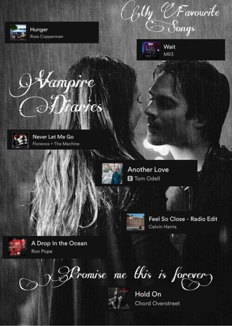 The Vampire Diaries Songs, Tvd Songs List, Tvd Username Ideas, Tvd Playlist, Vampire Diaries Playlist, Tvd Vampire Aesthetic, Tvd Songs, Vampire Song, Vampire Diaries Songs