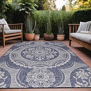 Area Rugs Blue, Outside Carpet, Rugs Blue, Rug 9x12, Indoor Patio, Outdoor Living Patio, Patio Rugs, 9x12 Rug, Outdoor Carpet