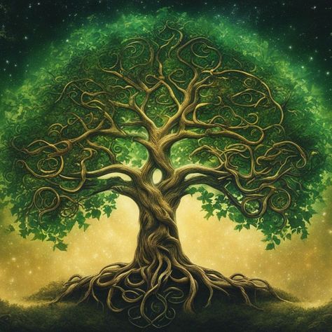 Kalpavriksha Tree, Mother Nature Art, Book Of Life Movie, Tree Of Wisdom, Tree Of Life Artwork, Bible Project, Temple Drawing, Dolphin Wall Art, Tree Story