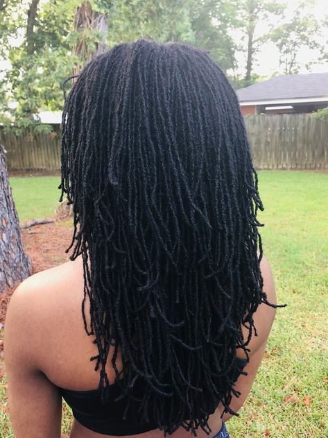 Layered Sisterlocs Layered Microlocs, Layered Sisterlocks, Locs With Layers, Layered Locs Hairstyles, Long Black Locs, Layered Dreadlocks, Loc Layers, Layered Twists, Sister Locs Sisterlocks