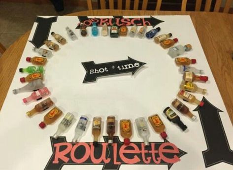 Shot Roulette, Vegas Themed Party, Casino Birthday Party, Vegas Theme Party, Casino Theme Party, Bachelor Party Ideas, Casino Party Games, Games For Parties, Game Night Parties