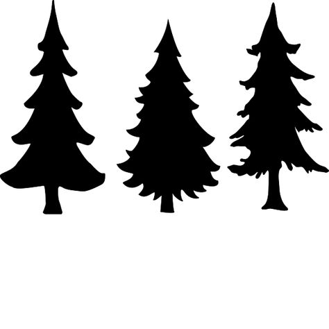 Christmas Tree Silhouette Templates, Christmas Silhouette Templates Free, Cricut Trees, Christmas Tree Silhouette, Silhouette Template, Minimalist Christmas Tree, Cottage Signs, Christmas Stencils, Silhouette Christmas