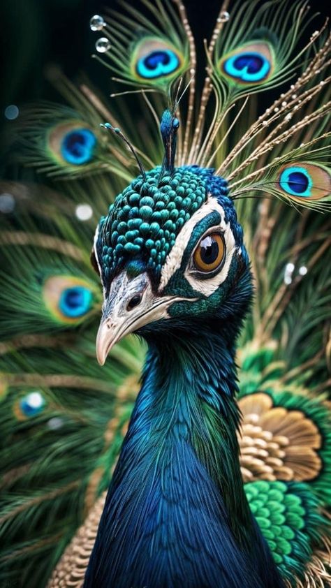 Peacock Drawing Reference, Peacock Head Drawing, Peacock Bird Photography, Birds Pictures Photography, Peacock Reference, Peacocks Bird, Peacock Portrait, Peacock Head, Wildlife Photography Birds