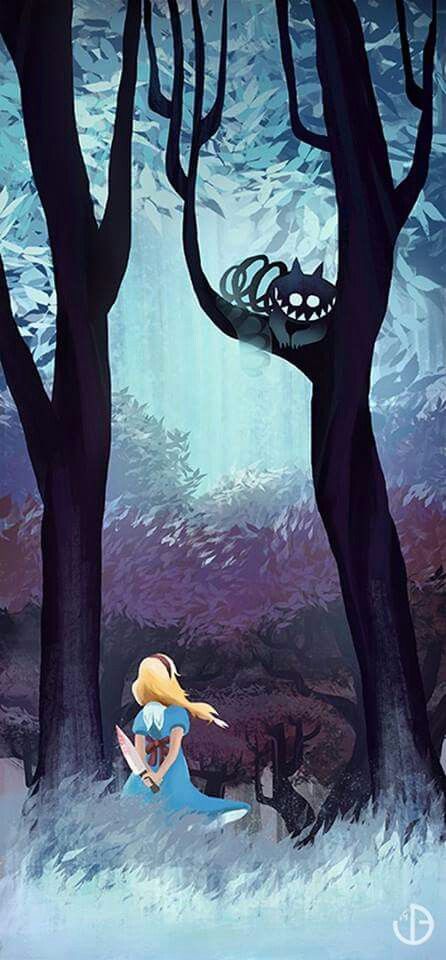 Alice in Wonderland  ~in the forest, Cheshire in tree Otto Schmidt, Disney Wallpapers, Alice Madness Returns, Mike Mignola, Images Disney, Arthur Rackham, Alice Madness, Walt Disney Animation, Wallpaper Iphone Disney