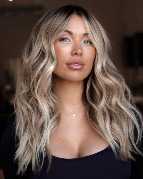 Ash Blonde and Silver Hair with Shadow Roots Dimensional Ash Blonde, Medium Ash Blonde Hair, Shadow Root Blonde, Ash Blonde Hair Dye, Ashy Blonde Hair, Blonde Hair Dye, Dark Strawberry Blonde, Fall Blonde Hair Color, Medium Ash Blonde