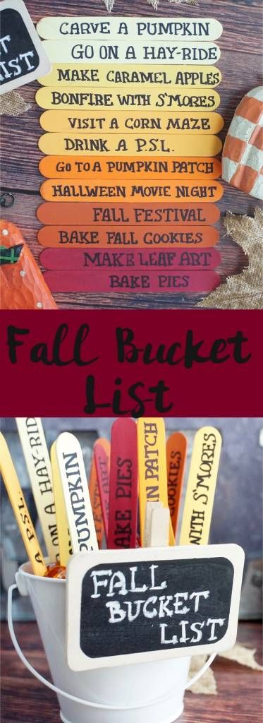 DIY | Fall Bucket List Diy Halloween Dekoration, Halloween Decor Diy, Thanksgiving Diy, Fall Bucket List, Happy Fall Y'all, Diy Tips, Fall Holidays, Fall Diy, Fall Favorites