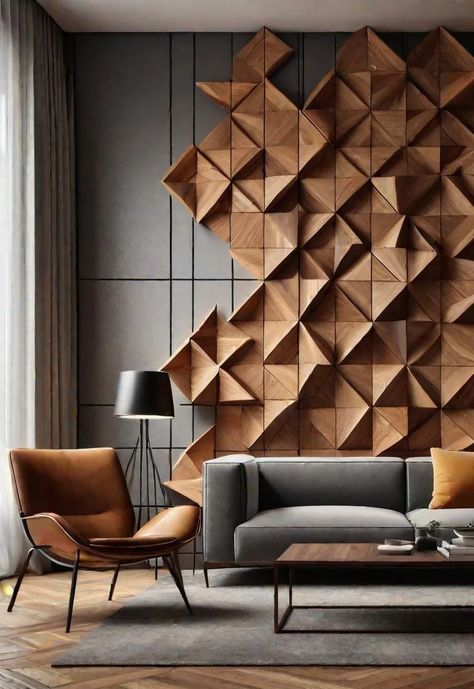 40 Breathtaking accent walls in living room Ideas 3 Wood Paneling Feature Wall, Feature Wall Art Ideas, Wood Accents In Home, Wall Features Ideas Living Room, Modern Feature Wall Ideas, Wood Accent Wall Living Room, Concrete Accent Wall, Luxury Accent Wall, Feature Wall Ideas Living Room