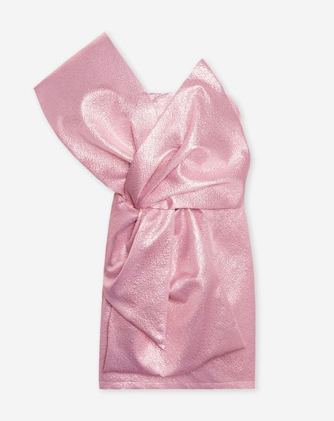 Shop Mia Big Bow Dress Pink bij Most Wanted. Materiaal: 80% Polyester - 20% Metallic. Big Bow Dress, Party Fits, Shiny Fabric, Bow Dress, Island Style, Big Bow, Most Wanted, Future Fashion, Big Bows