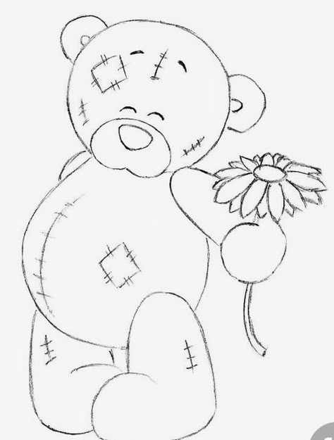 Draw A Teddy Bear, Teddy Drawing, Teddy Bear Sketch, Teddy Bear Drawing, Bear Sketch, Blue Nose Friends, Bear Drawing, Drawing Lesson, Tatty Teddy