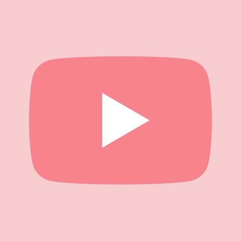 Pink Iphone App Icons Calendar, You Tube Icon Aesthetic, Pink Youtube Aesthetic, Insta Pink Icon, Youtube Pink Logo, Pink Logo Aesthetic, Youtube Widget Icon, Youtube Aesthetic Icon, Ios App Icon Design Pink