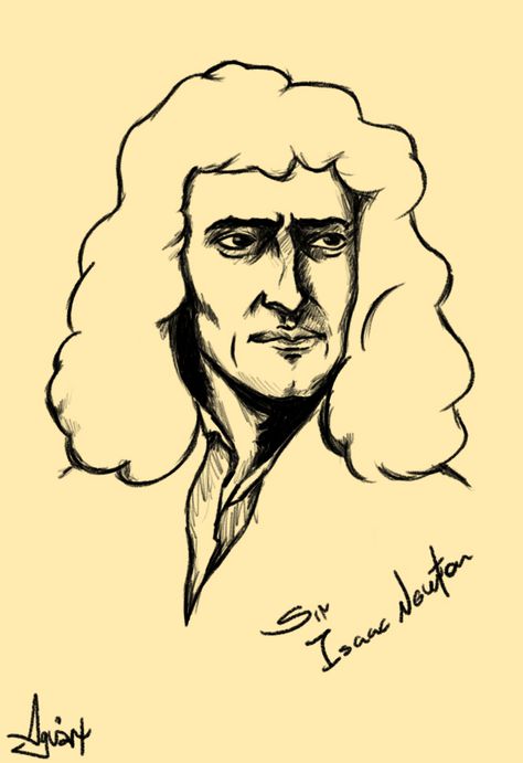 Isaac Newton Drawing, Isaac Newton Art, Newton Drawing, Deep Conversation Topics, Science Week, Dali Art, Calendar Design Template, Conversation Topics, Isaac Newton