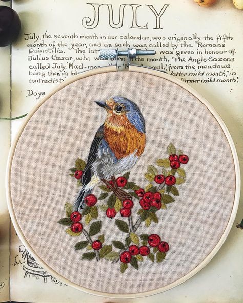 Embroidery Bird, Bird Embroidery Pattern, Hand Embroidery Patterns Free, Ribbon Embroidery Tutorial, Pretty Embroidery, Hand Embroidery Patterns Flowers, Handmade Embroidery Designs, Hand Embroidery Projects, Bird Embroidery