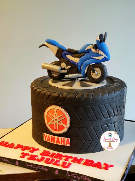 The one stop for ur Customized cakes is our Sweet Way Cakery,u can expect 💯 output and quality to make ur event more attractive and memorable For orders call us on 9666550201,8121003321 Bike Cake Design, Bike Theme Cake, Whipping Cream Cake, Bike Cake, Bike Cakes, Whipped Cream Cakes, Yamaha Bikes, Theme Cake, Whipping Cream