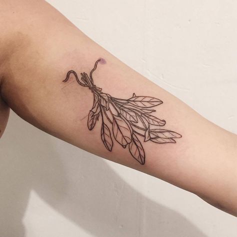 Sage Tattoo, Herb Tattoo, Olivia Harrison, Halloween Flash, Brush Tattoo, M Tattoos, Bouquet Tattoo, Time Tattoos, Flower Tattoo Designs