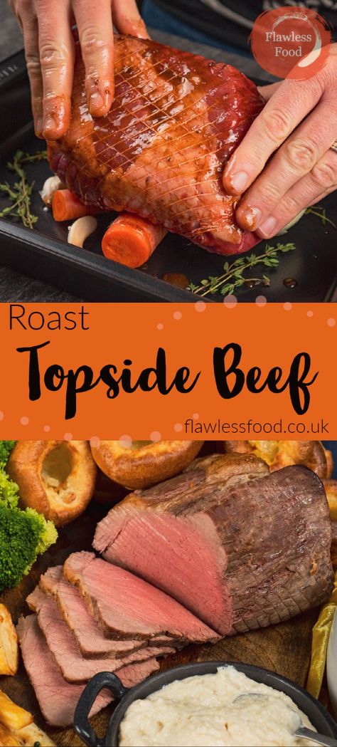 Slow Roast Lamb Leg, Roast Dinner Side Dishes, Topside Beef, Roast Dinner Recipes, Rare Roast Beef, Sunday Roast Dinner, Tender Roast Beef, Cooking Roast Beef, Leftover Beef