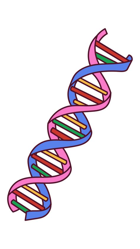 Genetics Stickers, Genetics Drawing, Dna Pictures, Cell Biology Art, Dna Clipart, Genetics Aesthetic, Dna E Rna, Dna Ligase, Genetics Art