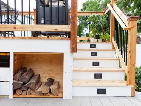 Removable Fence, Under Deck Storage, Deck Skirting, Backyard Ideas For Small Yards, Outdoor Storage Solutions, Under Deck, Deck Storage, Outdoor Space Design, House Storage