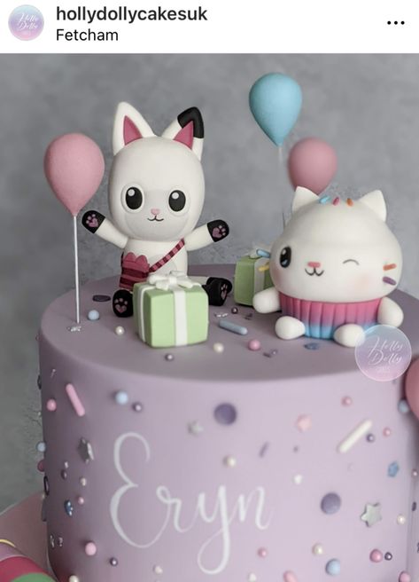 Pandy Cat Birthday Cake, Cats Cake, Paw Cake, Birthday Cake For Cat, Rainbow Birthday Cake, Cat Cake, Rainbow Birthday, Cat Birthday, Party Hat