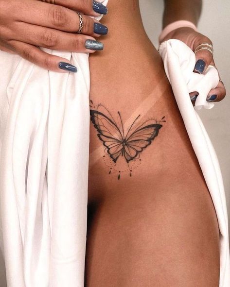 Hip Tattoos Women, Inspiration Tattoos, Butterfly Tattoo Designs, Home Tattoo, Tattoo Feminina, Hot Tattoos, Hip Tattoo, Dope Tattoos, Tattoo Designs For Women