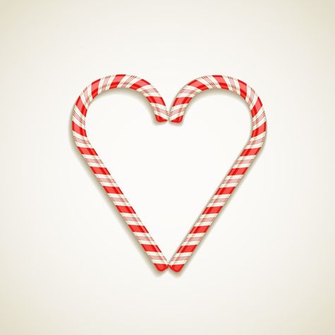 Heart Vector Illustration, Candy Cane Heart, Shape Of Heart, Love Concept, Illustration Love, Holiday Symbols, Christmas Gingerbread Cookies, Heart Vector, Heart Shaped Frame