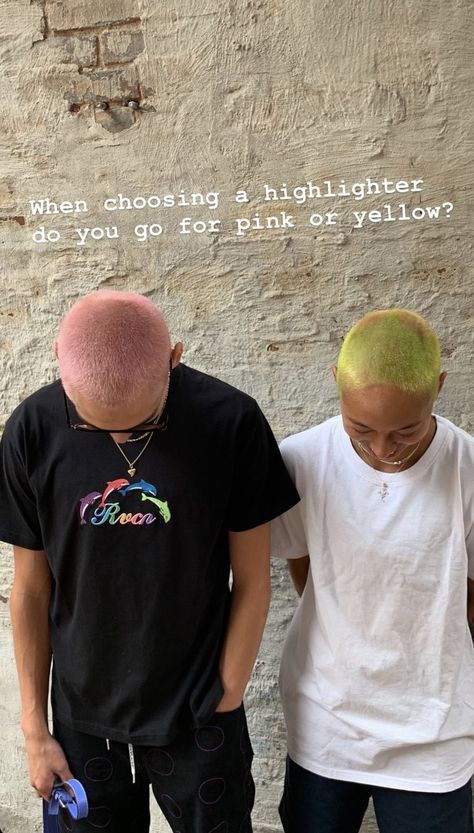 Buzzcut Hair Dye Art Men, Bleached Shaved Head, Pink Buzzcut Men, Bleached Buzz Cut Men, Mens Dyed Hair, Dyed Buzzcut Men, Pink Buzzcut, Bleached Buzz, Blonde Hair With Pink Tips