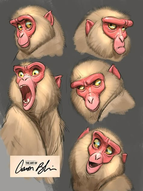 Monkey 3 Monkey Art Illustration, Monkey Sketch, Aaron Blaise, Character Design Cartoon, Monkey 3, Monkey Art, Character Sketches, Animal Sketches, Character Design Animation