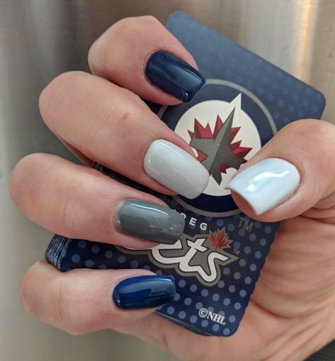 Winnipeg Jets Nails Girls Things, Winnipeg Jets, New York Jets, Only Fashion, About Fashion, Fake Nails, Fashion Nails, Spring Nails, Fun Nails