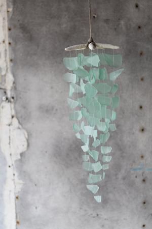 Coastal Massachusetts, Sea Glass Chandelier, Sea Glass Suncatcher, Sea Glass Diy, Carillons Diy, Glass Mobile, Sea Glass Art Projects, Seaglass Art, Beach Glass Crafts