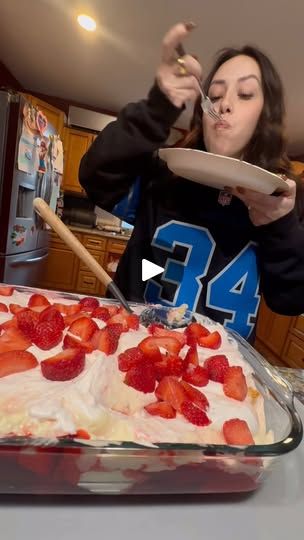 957K views · 237K reactions |  | RichardEats Strawberry Baked Desserts, Christmas Dessert Finger Food, Easy Baking Recipes Desserts 3 Ingredients Sweet Treats, Dessert Ideas For Party, Easy Desserts To Make, Dessert Ideas Easy, Lush Desserts, Ham Dinner, Deserts Easy