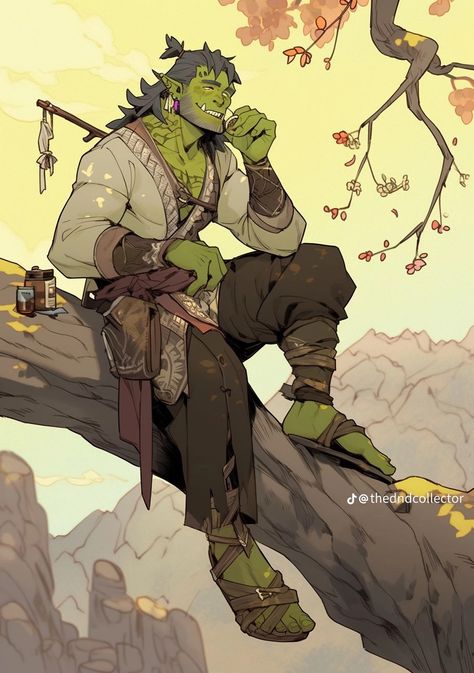 Handsome Orc Male, Orc Fashion, Dnd Orc Character Design, Orc Male Character Design, Dnd Gnome Male, Half Orc Character Design, Half Orc Male Character Design, Ogre Character Design, Half Orc Dnd Male